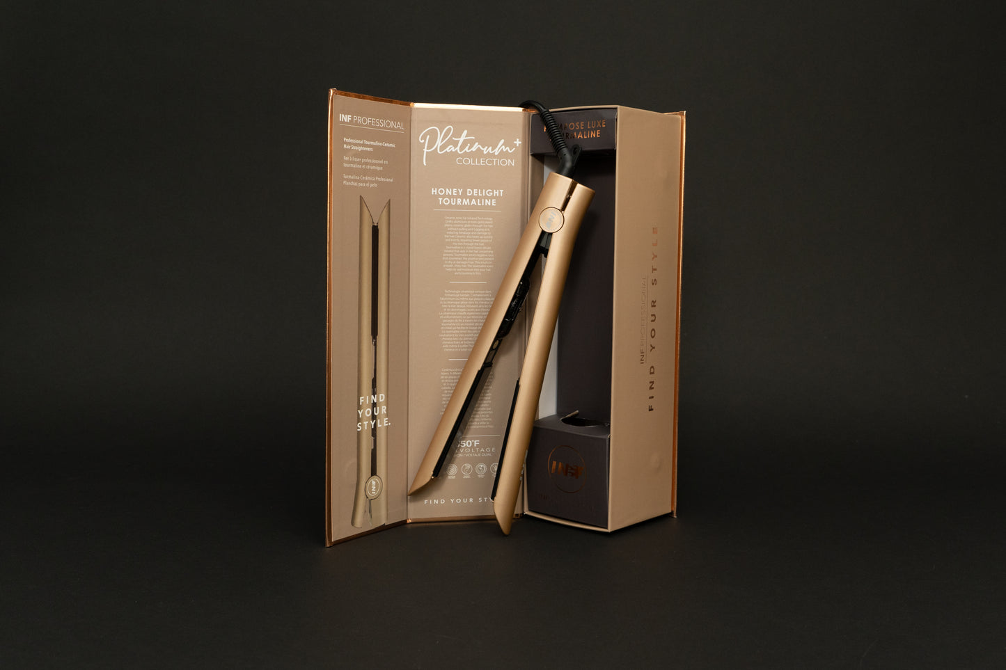 INF - premium Tourmaline-Ceramic Hair Straighteners Flat Iron