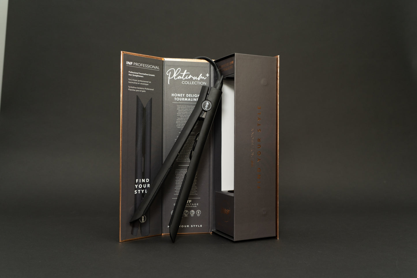 INF - premium Tourmaline-Ceramic Hair Straighteners Flat Iron