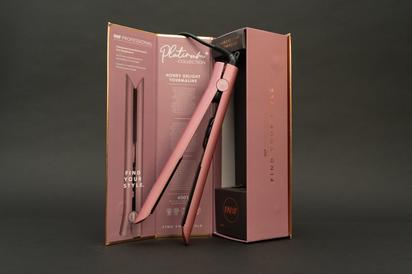 INF - premium Tourmaline-Ceramic Hair Straighteners Flat Iron