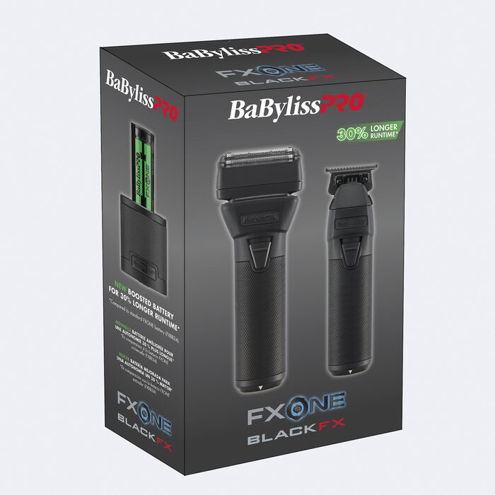 BaBylissPRO FXONE BLACKFX Trimmer & Double-Foil Shaver Prepack(FX1FSTMBPK)