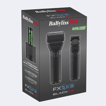 BaBylissPRO FXONE BLACKFX Trimmer & Double-Foil Shaver Prepack(FX1FSTMBPK)