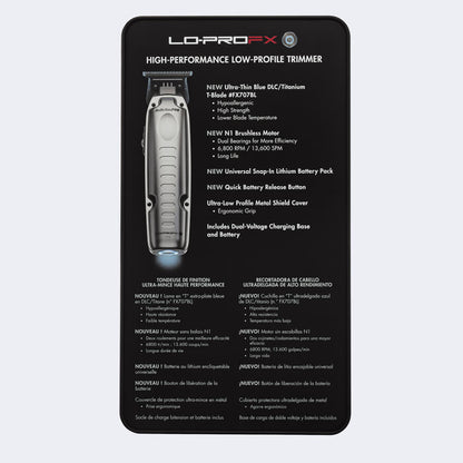 BaBylissPRO FXONE Lo-ProFX High Performance Low-Profile Trimmer (Silver)(FX729)