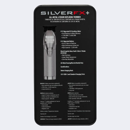 BaBylissPRO SILVERFX+ SKELETON METAL LITHIUM TRIMMER( FX787NS)