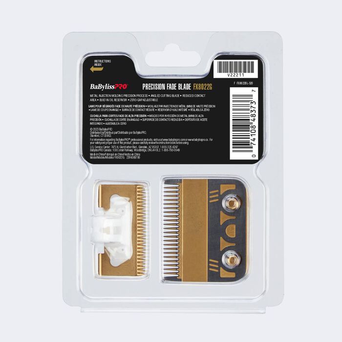 BaBylissPRO Gold Titanium Metal-Injection Molded (MIM) Precision Fade Blade(FX8022G)