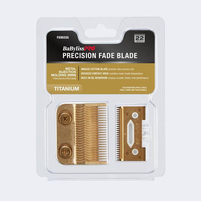 BaBylissPRO Gold Titanium Metal-Injection Molded (MIM) Precision Fade Blade(FX8022G)