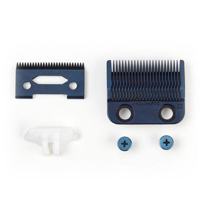 BaBylissPRO Blue Titanium Metal-Injection Molded (MIM) Precision Fade Blade (22 teeth)(FX8022BL)