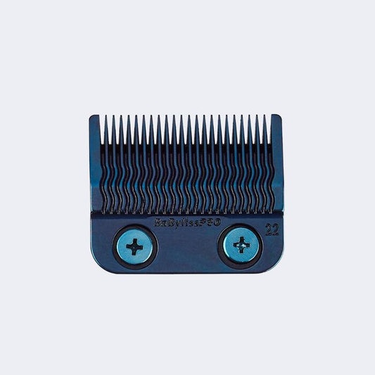BaBylissPRO Blue Titanium Metal-Injection Molded (MIM) Precision Fade Blade (22 teeth)(FX8022BL)