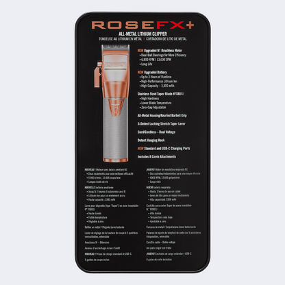 BaBylissPRO ROSEFX+ Metal Lithium Clipper (FX870NRG)