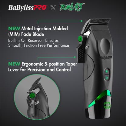 BaBylissPRO x Tomb45 Wireless-Charging Clipper (FXT45C)