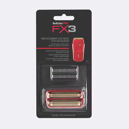 BaBylissPRO Replacement Foils & Cutters for FX3 Shaver (Red)(FXX3RF)