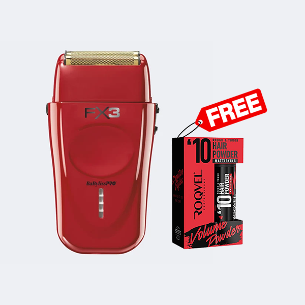 BaBylissPRO FX3 Cord/Cordless High Speed Double Foil Shaver FXX3S – Red