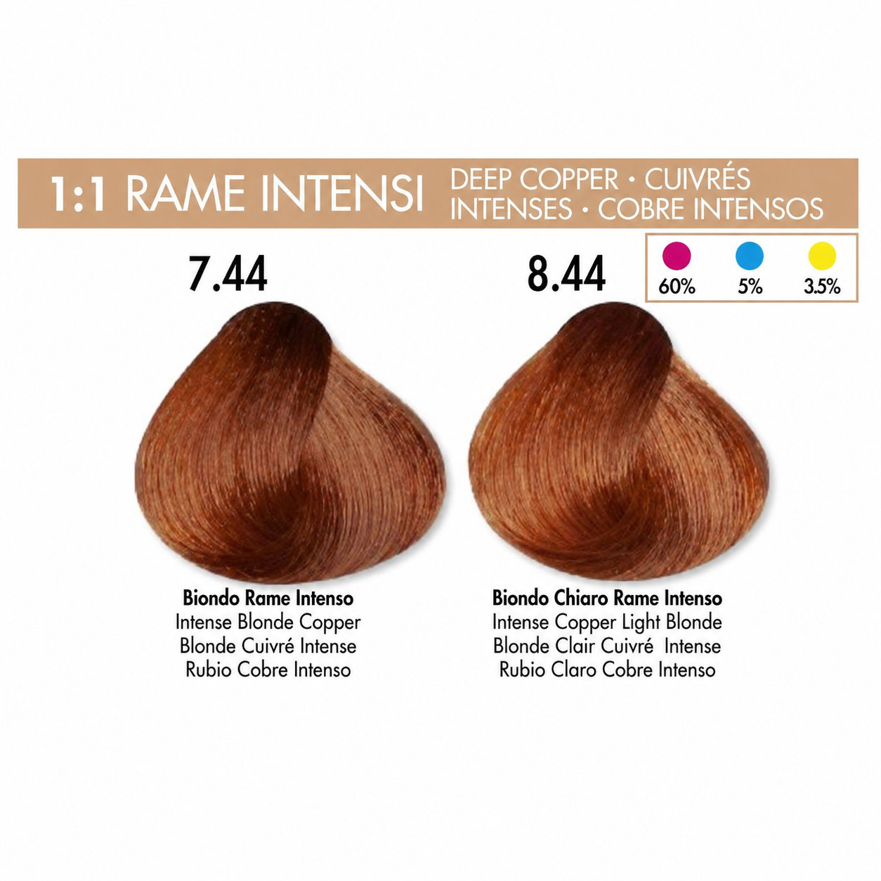 DIKSON COLOR Deep Copper 8.44 Intense Copper Light Blonde