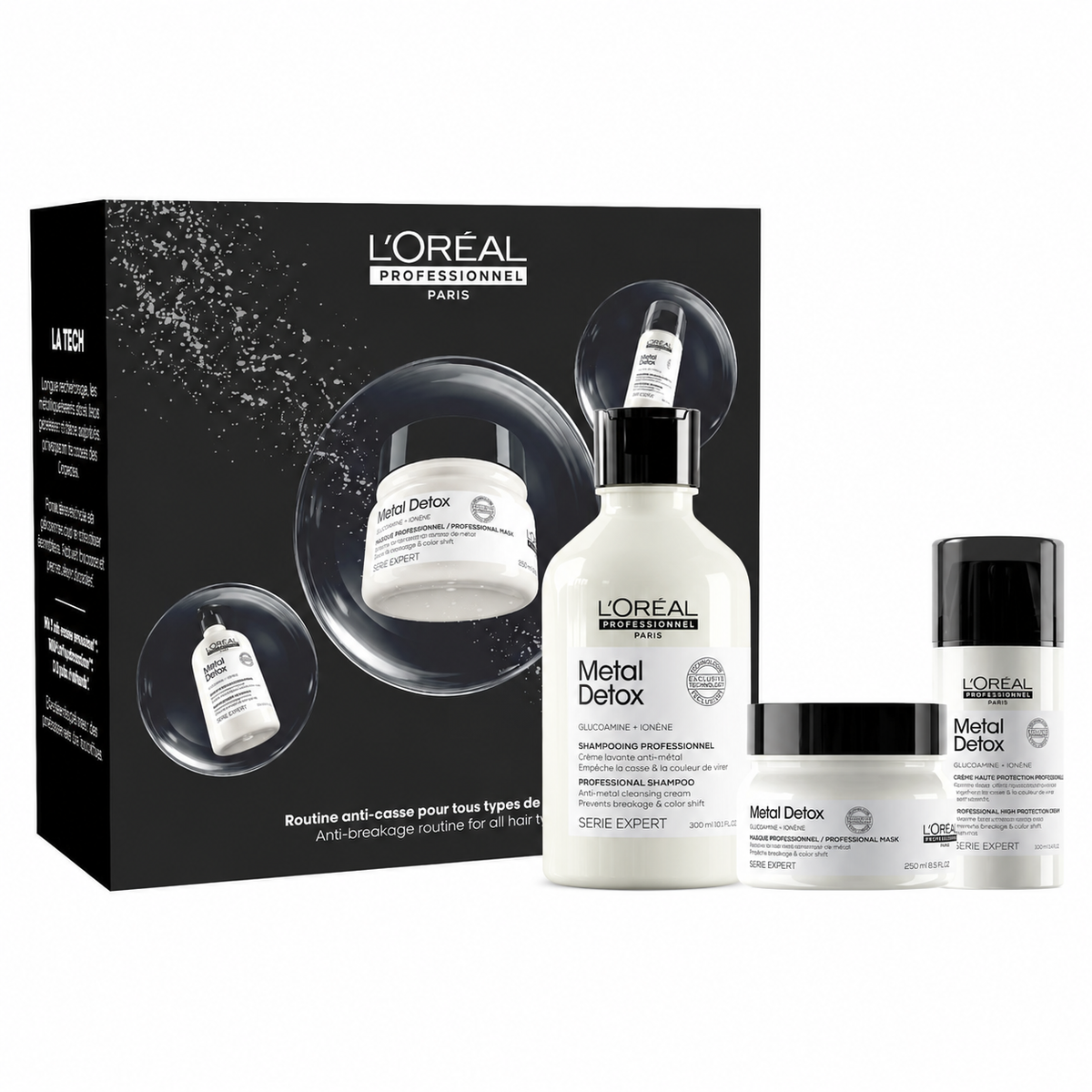 L'Oréal Professionnel Metal Detox Holiday Set | Shampoo, Mask & Leave-In Cream Set