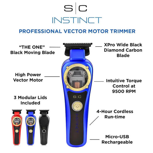 StyleCraft Instinct Professional Hair Trimmer – IN2 Vector Motor (SC407M)
