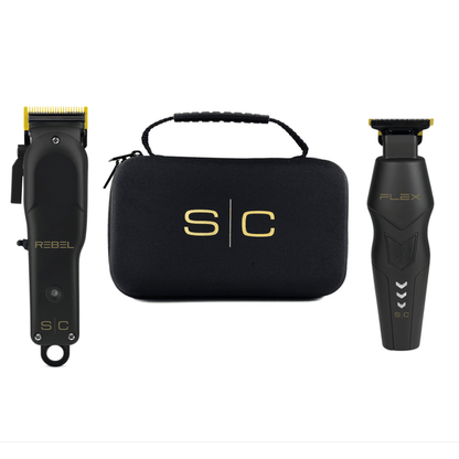 StyleCraft Super Set – Rebel Clipper & Flex Trimmer Combo with Travel Case