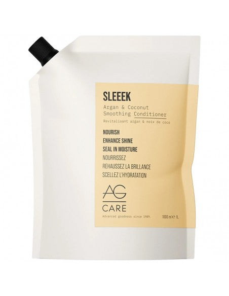 AG Care - Sleeek Argan & Coconut Smoothing Conditioner - 1000ml Refill
