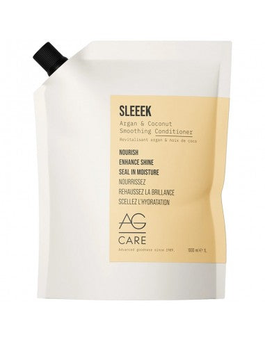AG Care - Sleeek Argan & Coconut Smoothing Conditioner - 1000ml Refill
