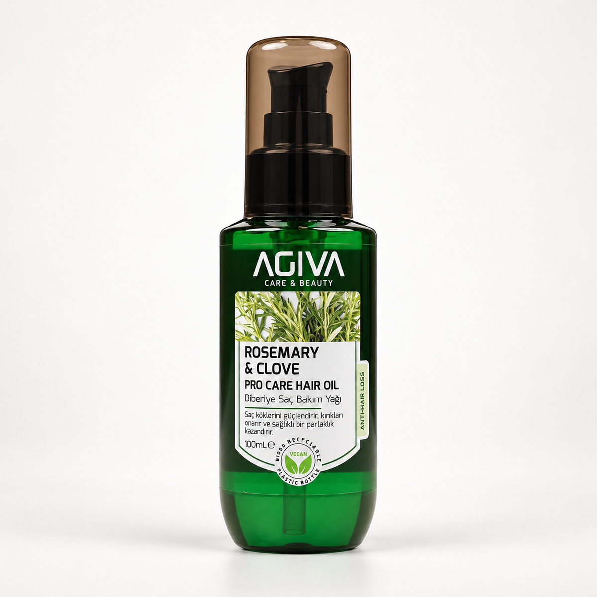 Agiva Rosemary & Clove Pro Care Hair Oil 100 mL on a clean studio background