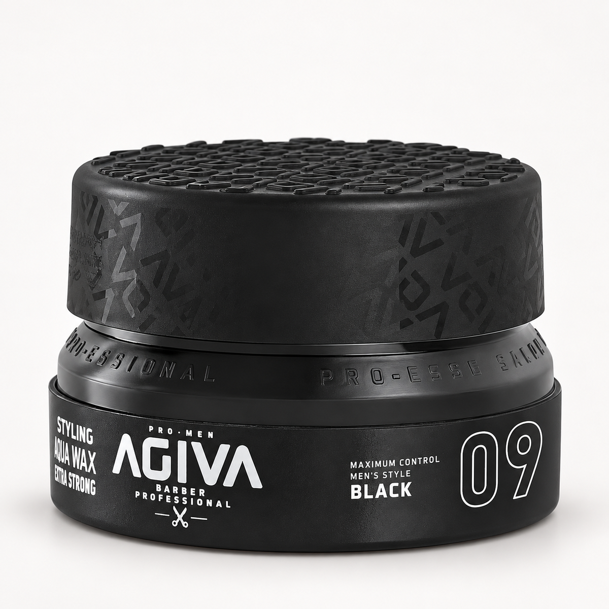 Agiva Aqua Gel Wax Black 09 155 mL on a clean studio background