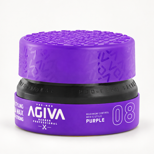 Agiva Aqua Wax Cool Bright Purple 08 155 mL on a clean studio background