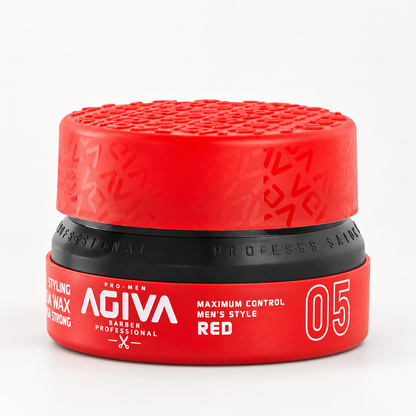 Agiva Aqua Wax Mega Strong Red 05 155 mL on a clean studio background