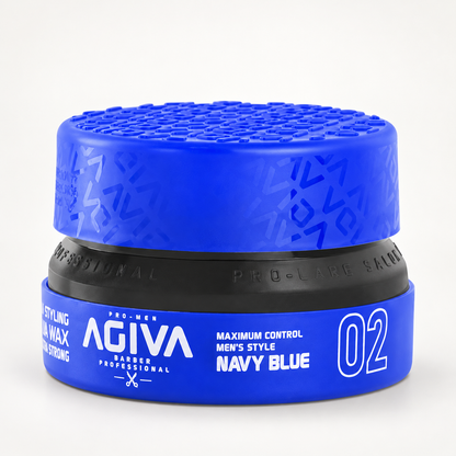 Agiva Aqua Wax Ultra Strong Blue 02 155 mL on a clean studio background