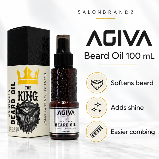 Agiva Beard Oil 100 mL benefits: Softens beard, Adds shine, Easier combing