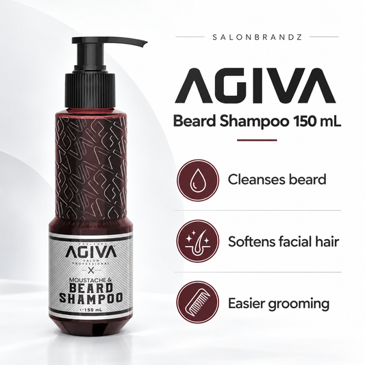 Agiva Beard Shampoo 150 mL benefits: Cleanses beard, Softens facial hair, Easier grooming
