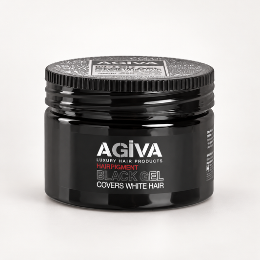 Agiva Black Hair Gel 250 mL on a clean studio background
