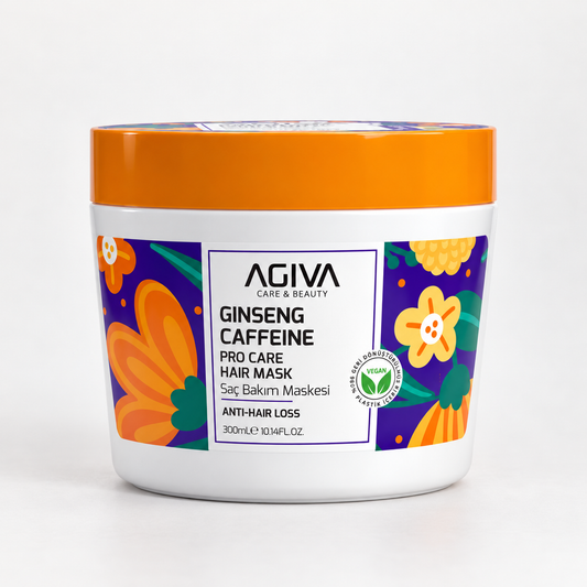 Agiva Caffeine Ginseng Pro Care Hair Mask 300 mL on a clean studio background