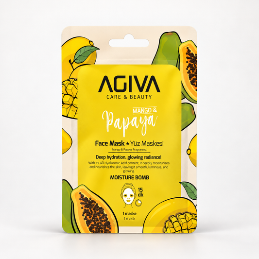 Agiva Care & Beauty Sheet Mask on a clean studio background