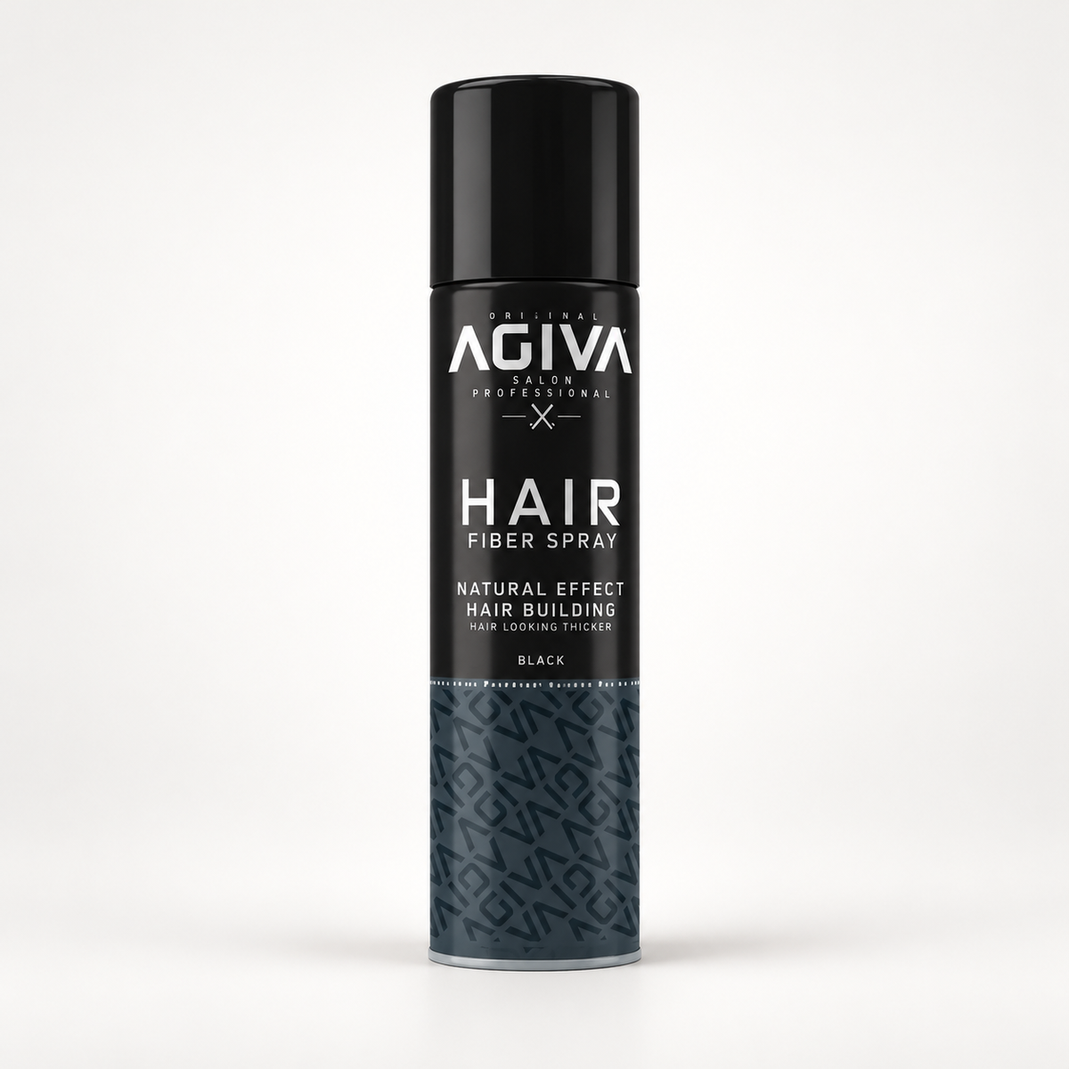 Agiva Fiber Spray Black 150 mL on a clean studio background