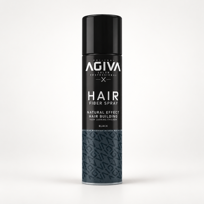 Agiva Fiber Spray Black 150 mL on a clean studio background