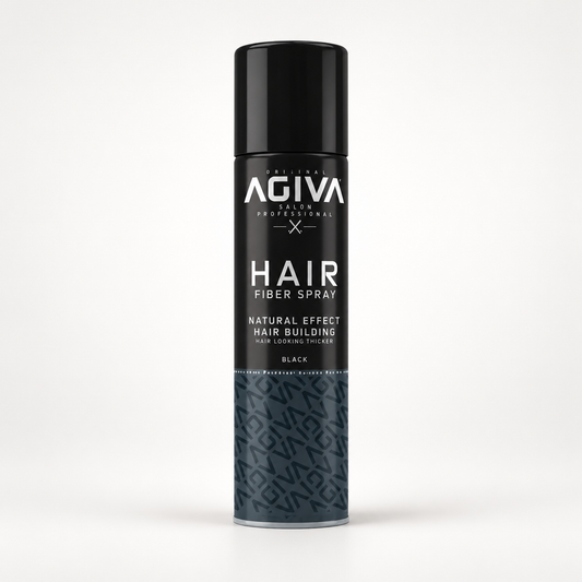Agiva Fiber Spray Black 150 mL on a clean studio background