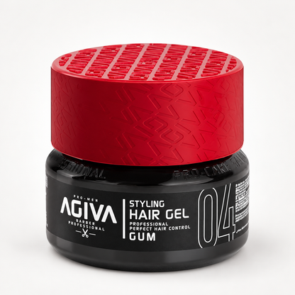 Agiva Hair Gel Gum Red 04 on a clean studio background