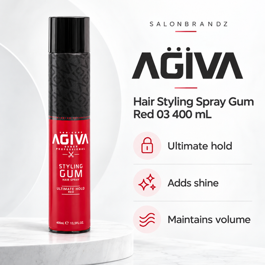 Agiva Hair Styling Spray Gum Red 03 400 mL benefits: Ultimate hold, Adds shine, Maintains volume