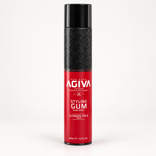 Agiva Hair Styling Spray Gum Red 03 400 mL on a clean studio background