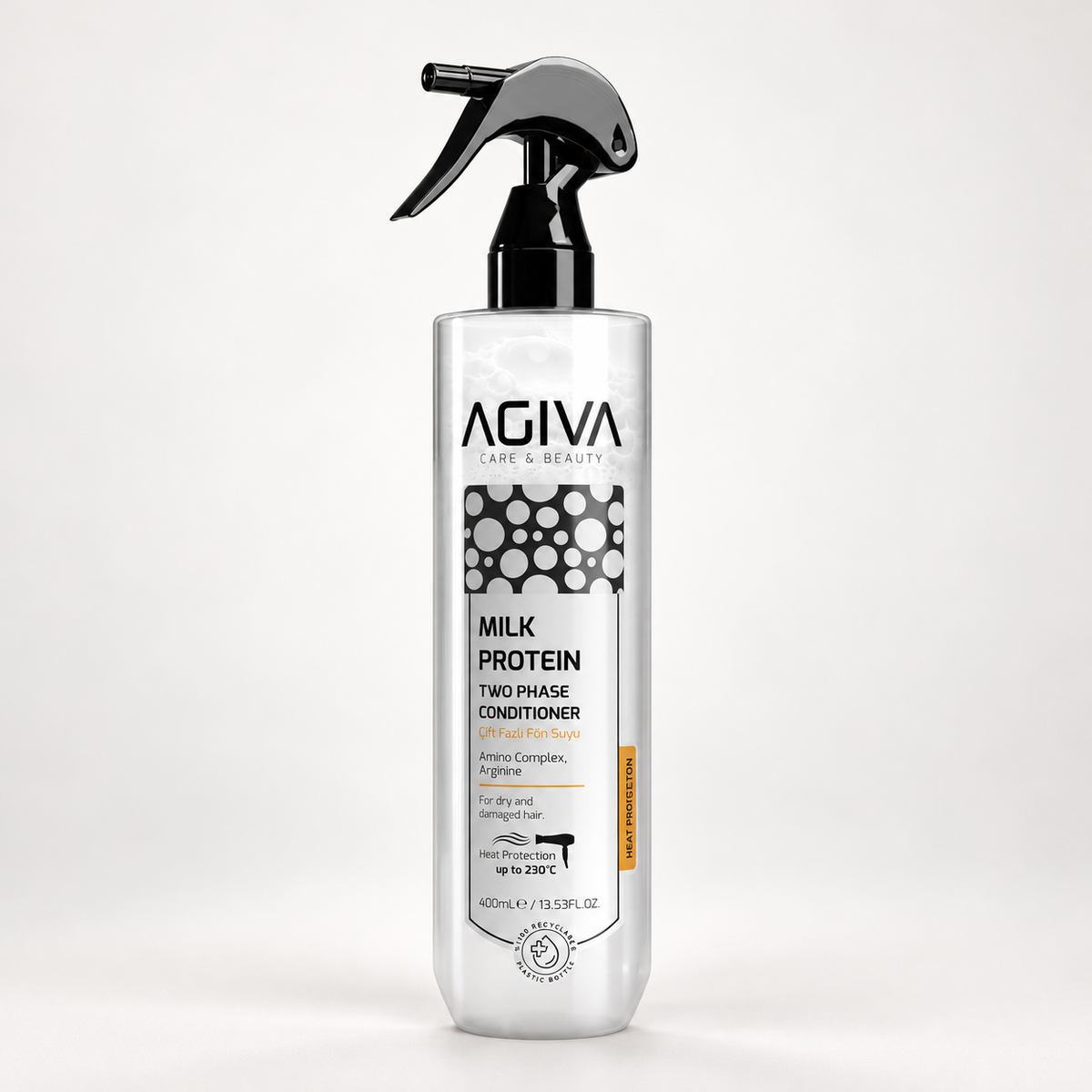 Agiva Milk Protein Amino Complex Pro Care Two Phase Conditioner 400 mL on a clean studio background