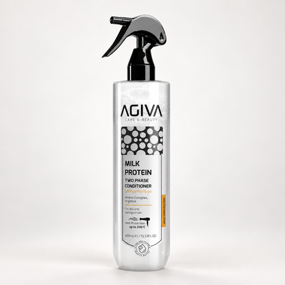 Agiva Milk Protein Amino Complex Pro Care Two Phase Conditioner 400 mL on a clean studio background