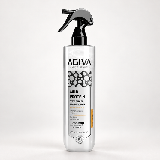 Agiva Milk Protein Amino Complex Pro Care Two Phase Conditioner 400 mL on a clean studio background