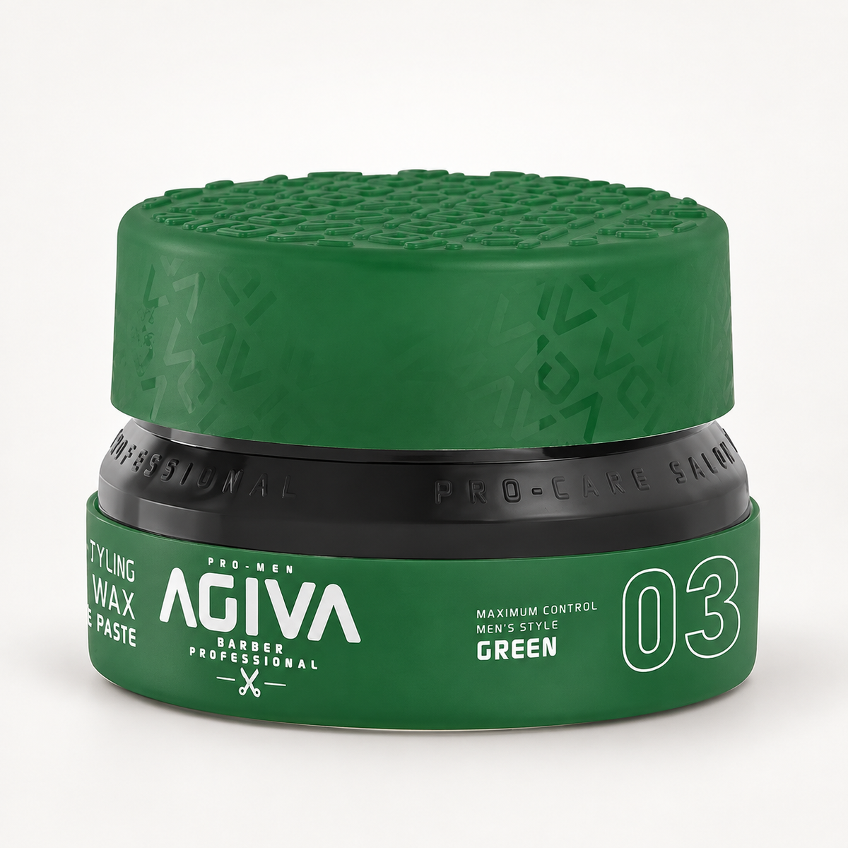 Agiva Wax Matte Paste Green 03 155 mL on a clean studio background
