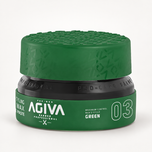 Agiva Wax Matte Paste Green 03 155 mL on a clean studio background