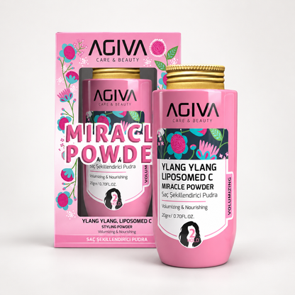 Agiva Ylang Ylang Liposomed C Miracle Powder on a clean studio background