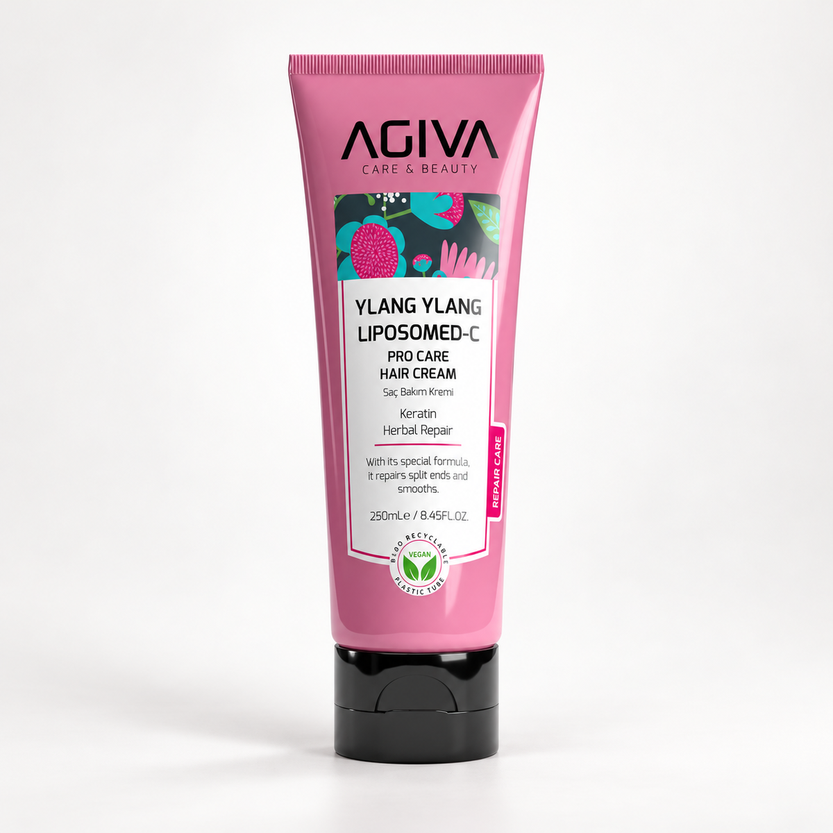 Agiva Ylang Ylang Liposomed C Pro Care Hair Cream 250 mL on a clean studio background