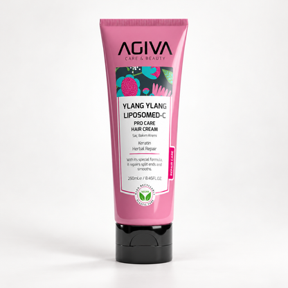 Agiva Ylang Ylang Liposomed C Pro Care Hair Cream 250 mL on a clean studio background