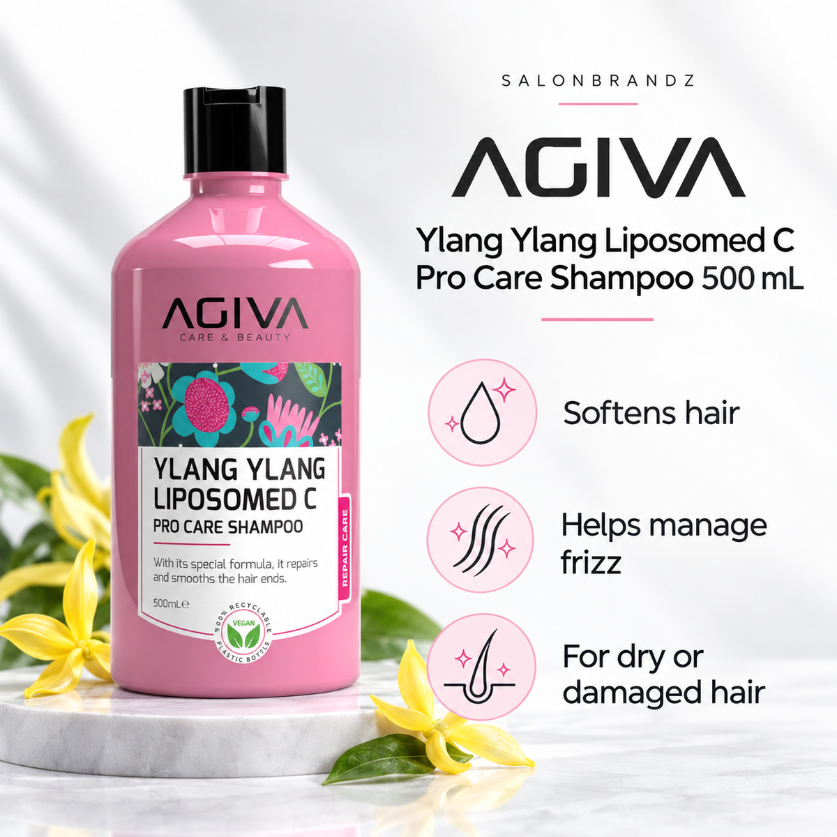 Agiva Ylang Ylang Liposomed C Pro Care Shampoo 500 mL