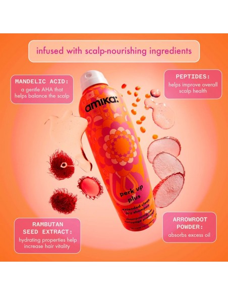 amika - Perk Up Plus - Extended Clean Dry Shampoo - 358ml