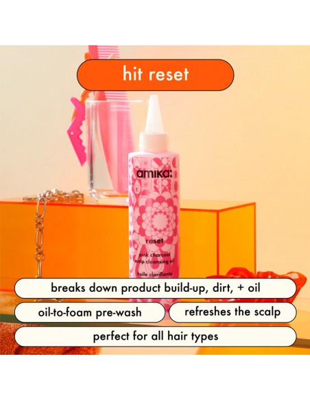 amika - Reset - Pink Charcoal Scalp Cleansing Oil - 200ml