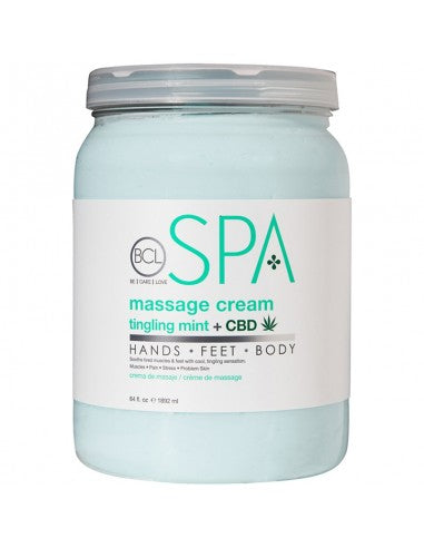 BCLspa - Tingling Mint & CBD Massage Cream - 1892ml
