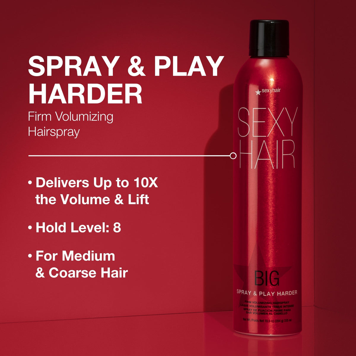 Big SexyHair Spray & Play Harder 335ml styling product benefits